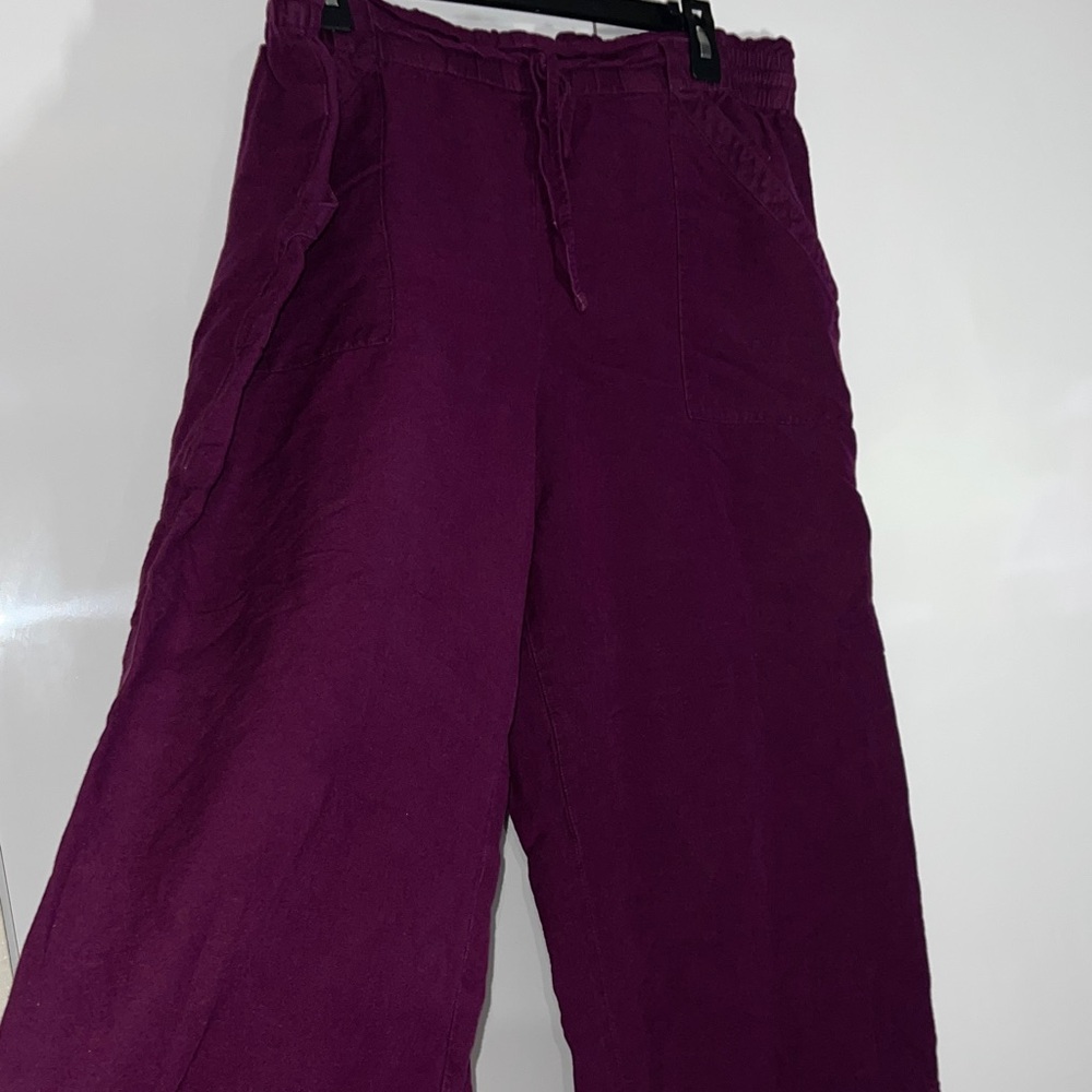 LOFT Purple Wide Leg Pants - Picture 3 of 5